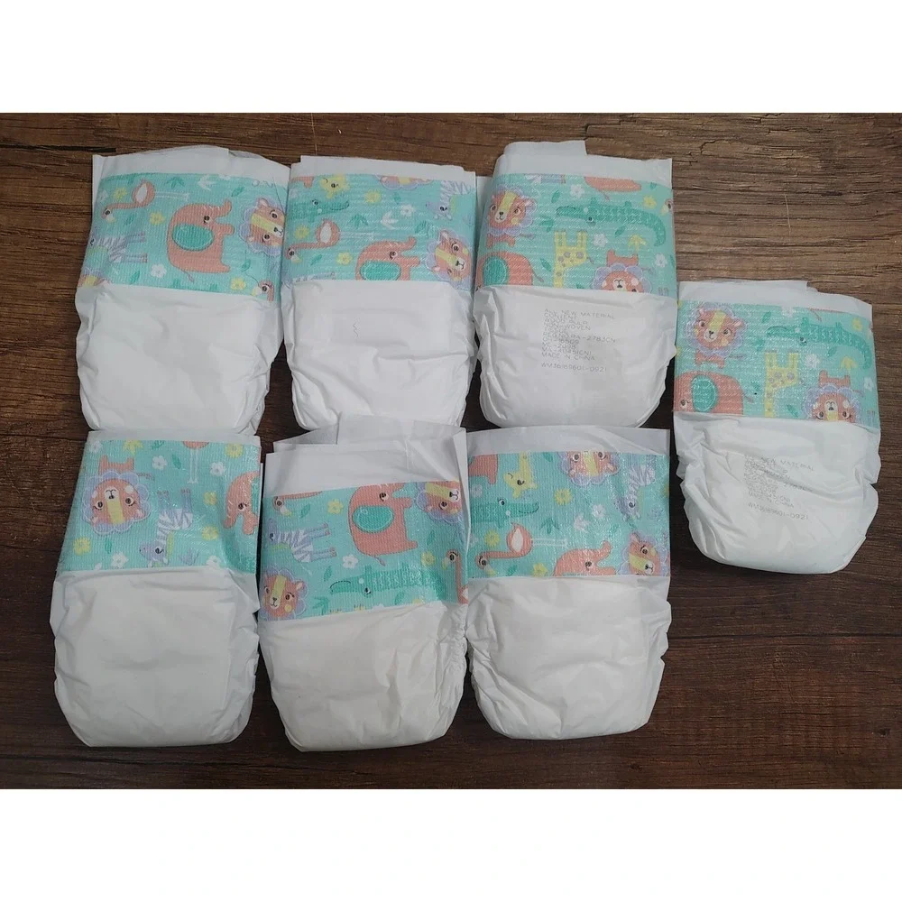 7 PACK REFILL DISPOSABLE DOLL DIAPERS Fits Baby Alive 2 Have Writing On Them B11